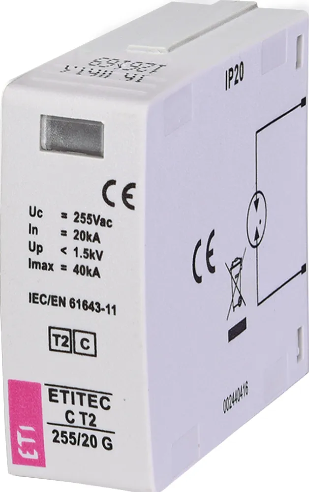 Surge arrester MOD. ETITEC C T2 255/20 G 002440416