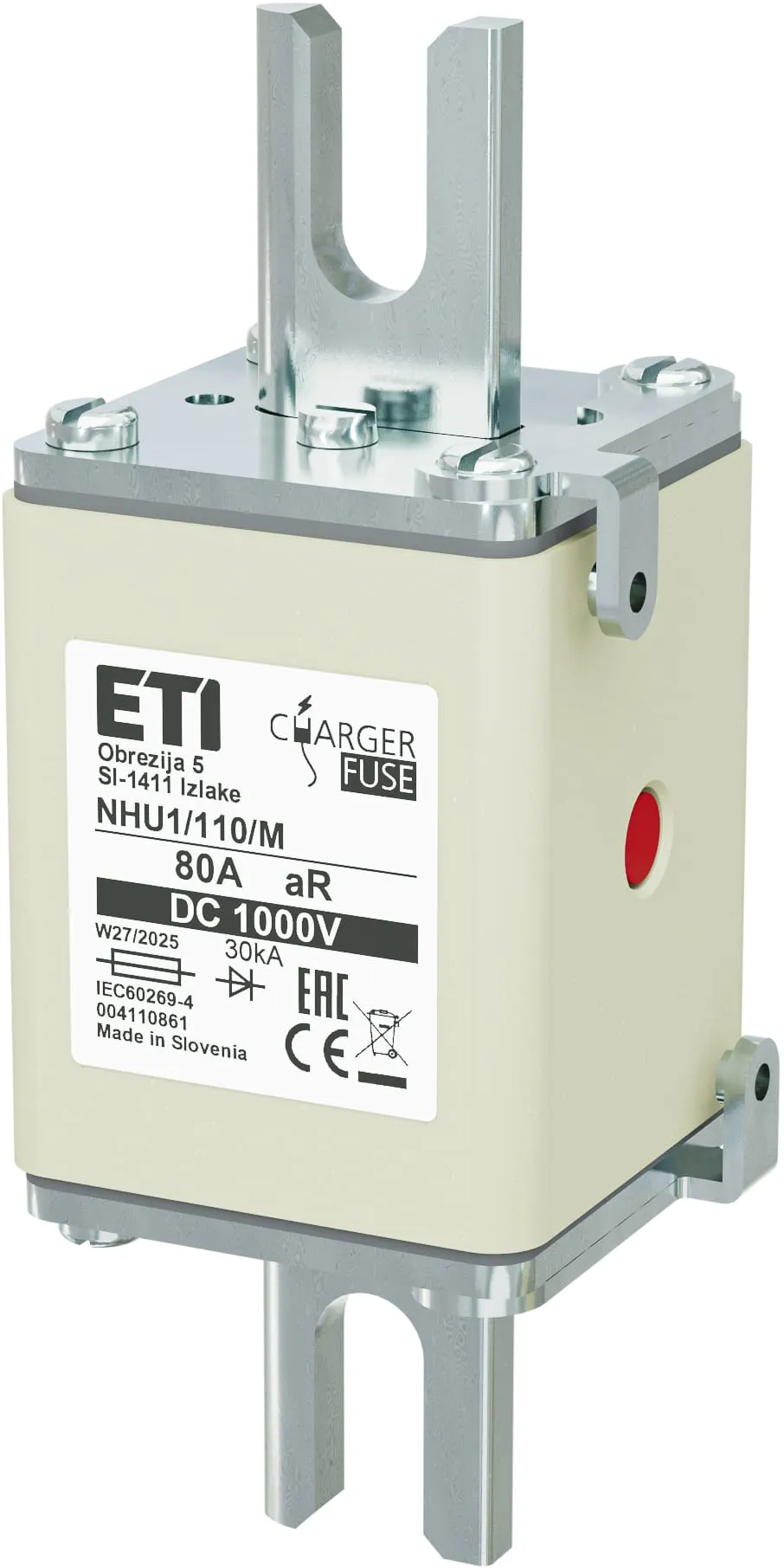 Fuse link NHU1/110/M aR 80A/1000V DC 004110861