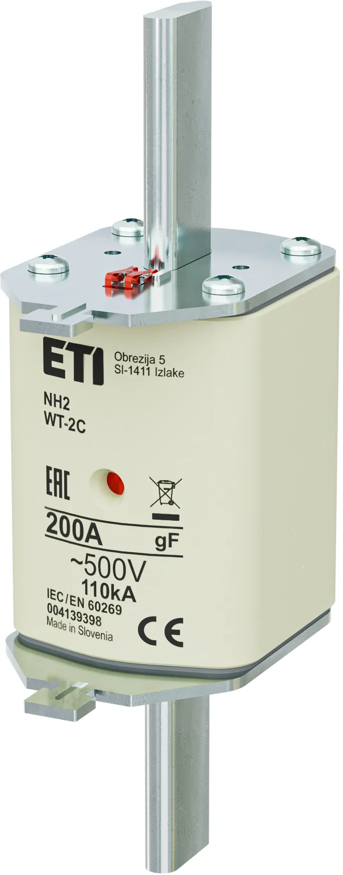 Fuse link NH2/WT-2C gF 200A/500V 004139398