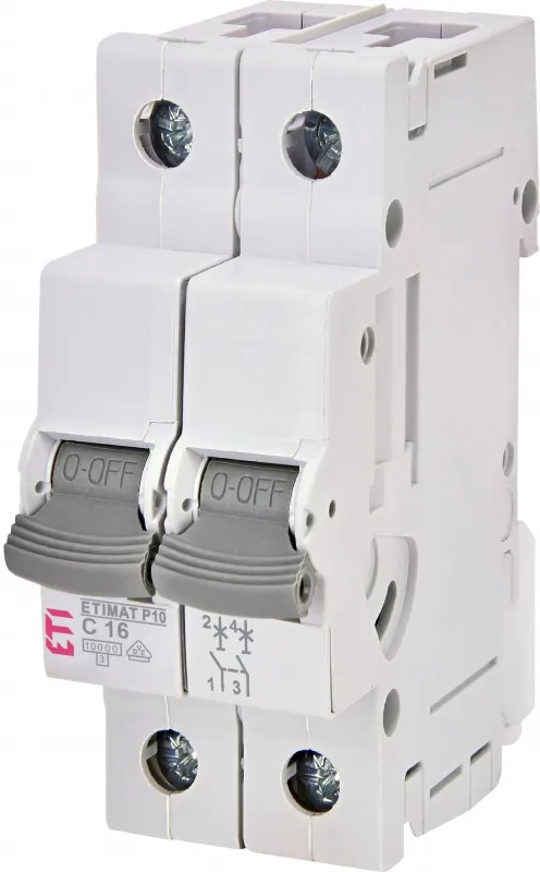 Miniature circuit breaker ETIMAT P10 2p C6  15kA 001901727