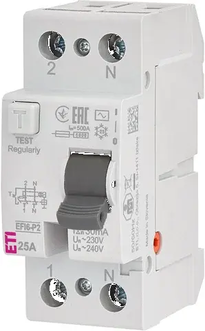 RCCB EFI6-P2 AC 25/0.03 002061251