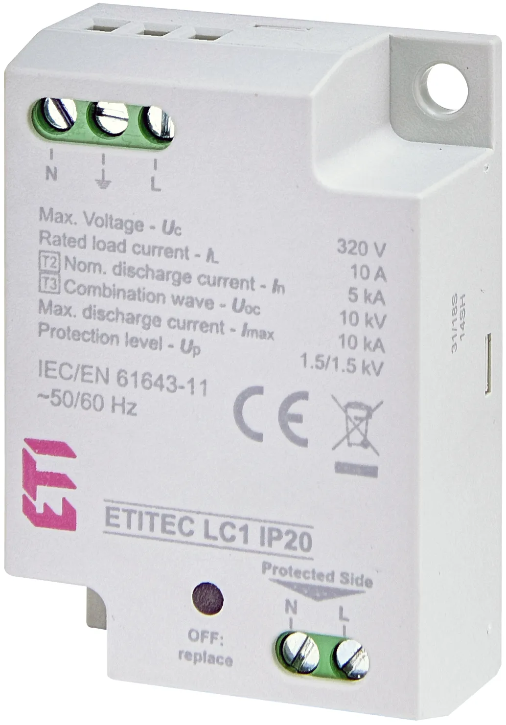 Surge arrester ETITEC LC1 IP20 002442980