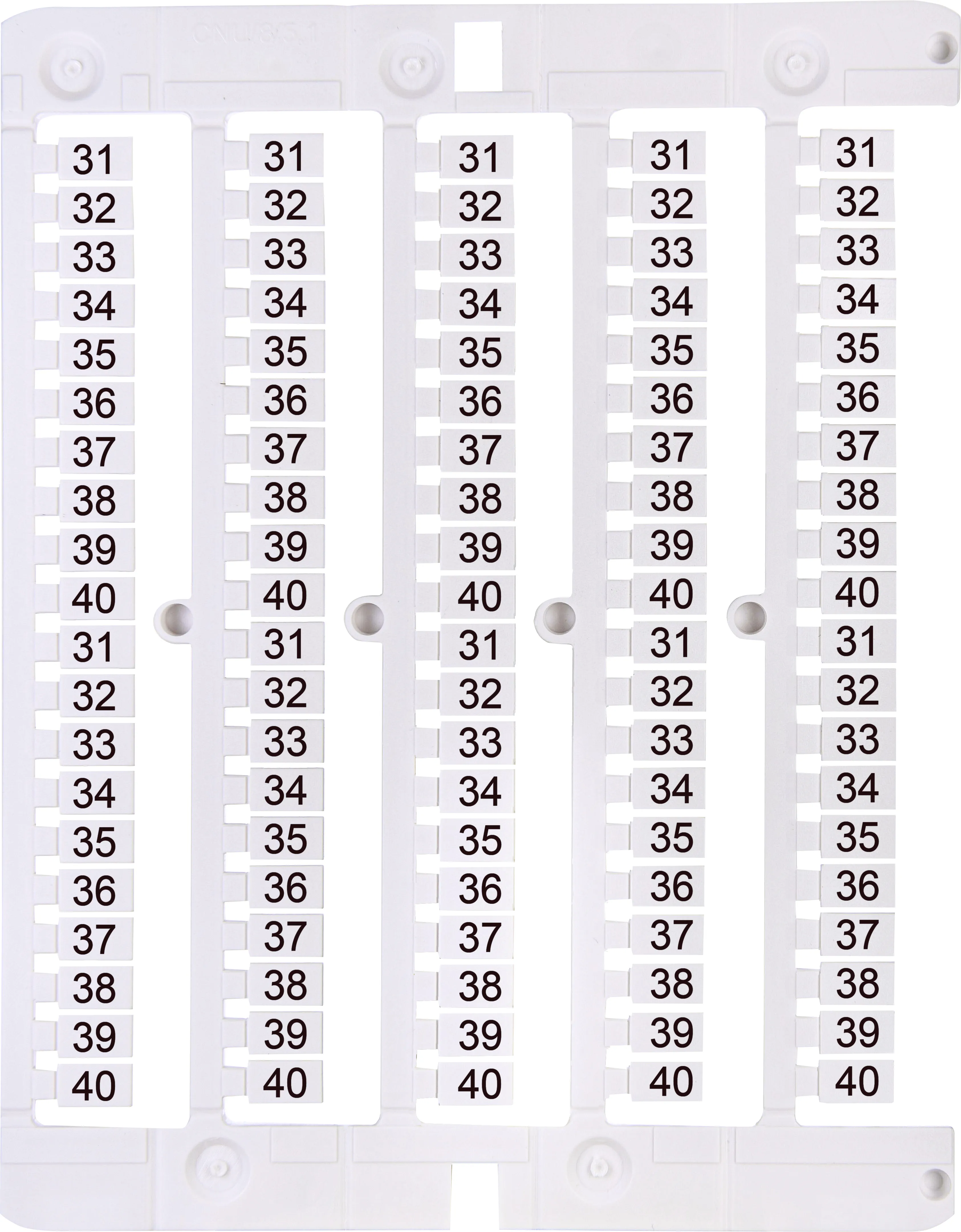 Designation plate ES-NU0851540 003903100