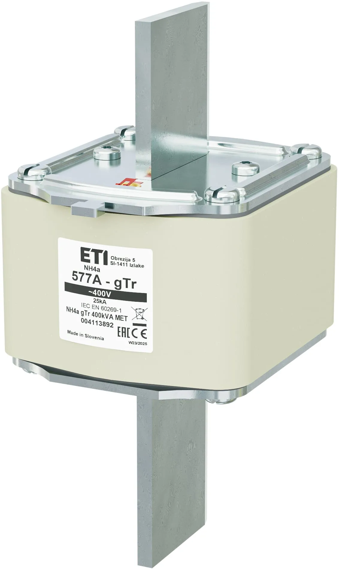 Fuse link NH4a gTr 577A/400V/400kVA MET 004113892