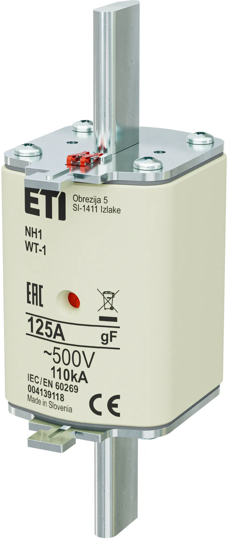 Fuse link NH1/WT-1 gF 125A/500V 004139118