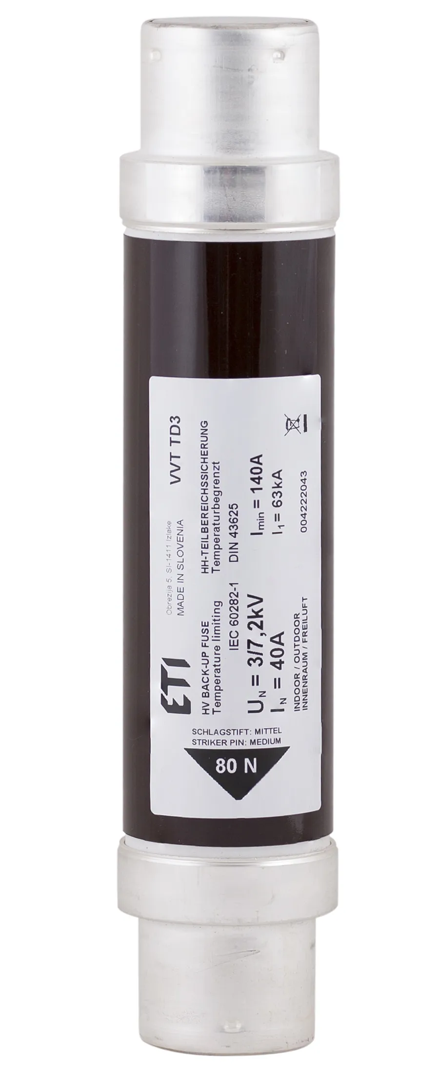 Fuse link VVA3 7,2kV/125A 004221118