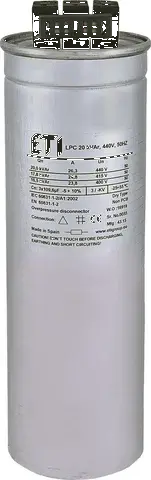 Capacitor LPC 20 kVAr, 440V, 50Hz 004656763